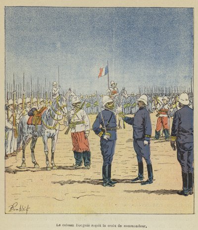 Pułkownik Bouguie otrzymuje Krzyż Komandorski autorstwa after Louis Charles Bombled