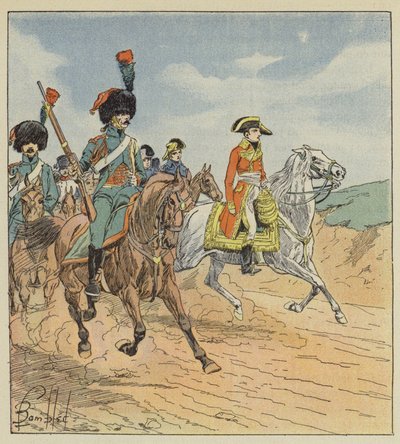 Pierwszy Konsul i konsularni łowcy straży, strażnicy autorstwa after Louis Charles Bombled