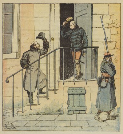 Książę de Joinville i generał des Pallieres autorstwa after Louis Charles Bombled
