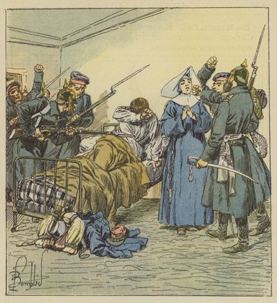 Prusacy przy karetce Boulevard Negrier autorstwa after Louis Charles Bombled