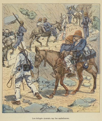 Osoby ewakuowane karetkami pogotowia autorstwa after Louis Charles Bombled