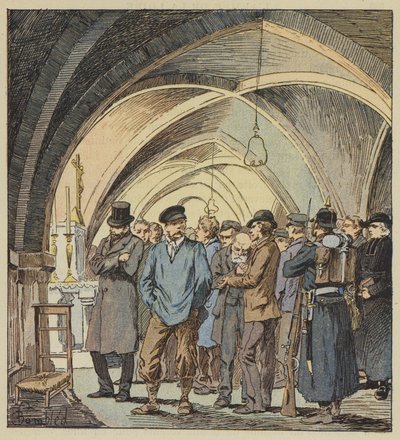 Zakładnicy w krypcie Beaune-la-Rolande autorstwa after Louis Charles Bombled