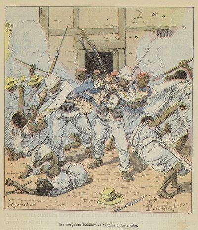 Sierżanci Delalbre i Argaud w Antsirabe autorstwa after Louis Charles Bombled