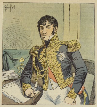 Portret hrabiego Montholon, wykonawcy Napoleona autorstwa after Louis Charles Bombled