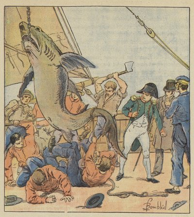 Łapanie rekina autorstwa after Louis Charles Bombled