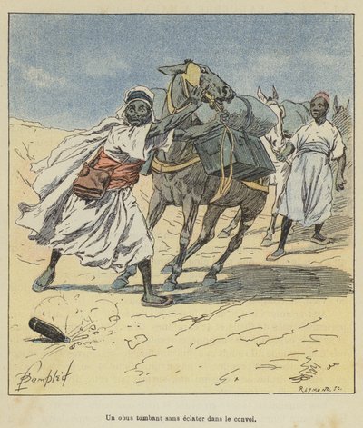 Pocisk spadający bez rozerwania w konwoju autorstwa after Louis Charles Bombled