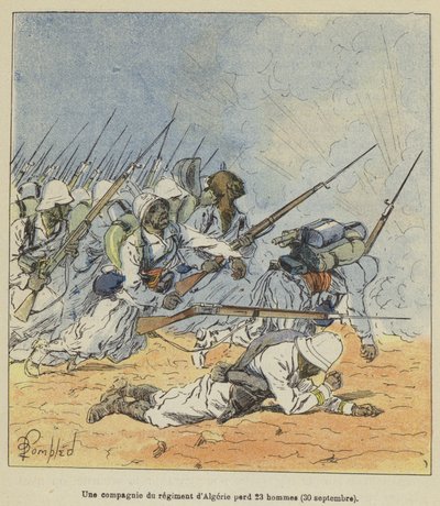 Kompania pułku algierskiego traci 23 ludzi, 30 września autorstwa after Louis Charles Bombled