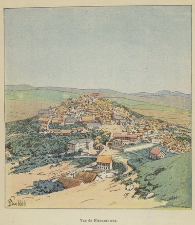 Widok Fianarantroa autorstwa after Louis Charles Bombled