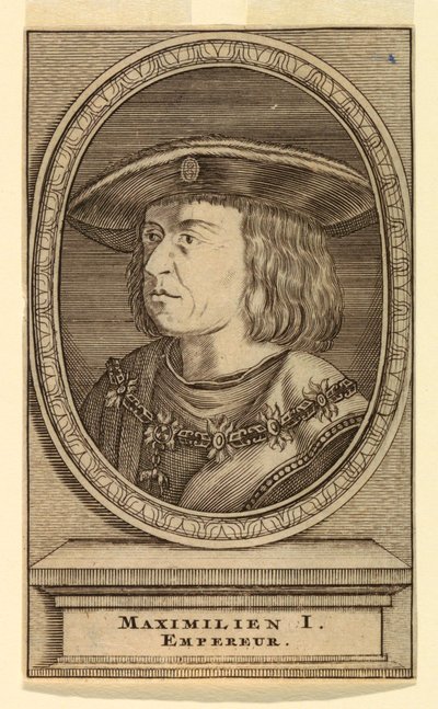 Portret Maksymiliana I (1459-1519) autorstwa after Lucas van Leyden