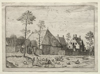 Widok wiosek w Brabancji i Campine: Pasterze ze stadem autorstwa after Master of the Small Landscapes