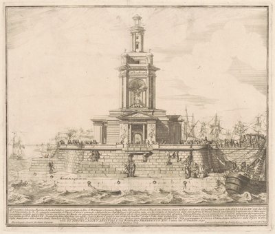 Prima Macchina dla Chin z 1750 r.: Nowe molo w Neapolu autorstwa after Michelangelo Specchi Jérôme Charles Bellicard
