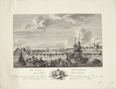 Port w Rouen (Le port de Rouen) autorstwa after Nicolas Marie Ozanne