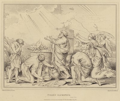 Ofiara Noego, Genesis autorstwa after Nicolas Poussin