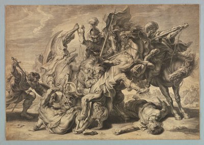 Wielkie polowanie na lwa autorstwa after Peter Paul Rubens