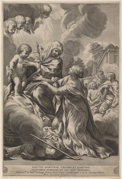 Dziewica i Dzieciątko z Męczennikami autorstwa after Pietro da Cortona