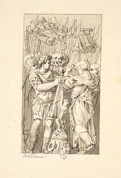 Scena z historii Rzymu autorstwa after Polidoro da Caravaggio