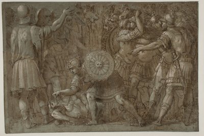 Scena z historii Rzymu autorstwa after Polidoro da Caravaggio