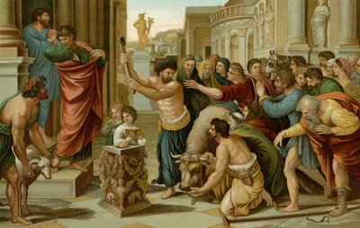 Paweł i Barnaba w Listrze autorstwa after Raphael