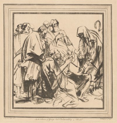 Jakub przekonany, by wysłał Beniamina ze swoimi braćmi do Egiptu” autorstwa after Sir Anthony van Dyck William Wynne Ryland