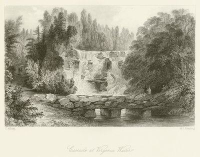 Kaskada w Virginia Water autorstwa after Thomas Allom