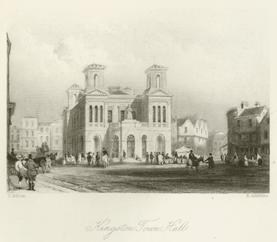Ratusz w Kingston autorstwa after Thomas Allom