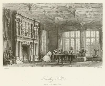 Loseley Hall, wnętrze salonu autorstwa after Thomas Allom