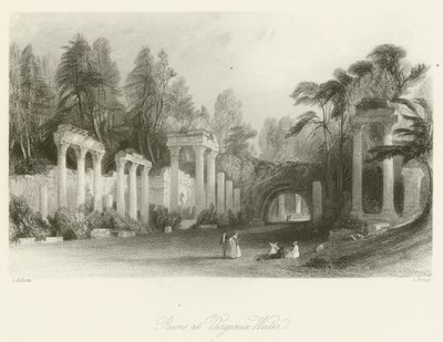 Ruiny w Virginia Water autorstwa after Thomas Allom