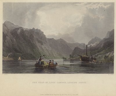 Szef Loch Lomond, patrząc na południe autorstwa after Thomas Allom