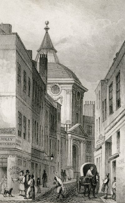 Physicians College, Warwick Lane, 1830 autorstwa Thomas Hosmer after Shepherd
