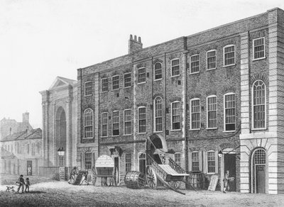 Widok południowy na Theatre Royal na Portugal Street, Lincolns Inn Fields, 1811 autorstwa Thomas Hosmer after Shepherd