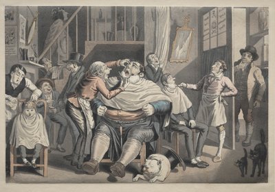 Salon fryzjerski autorstwa after Thomas Rowlandson