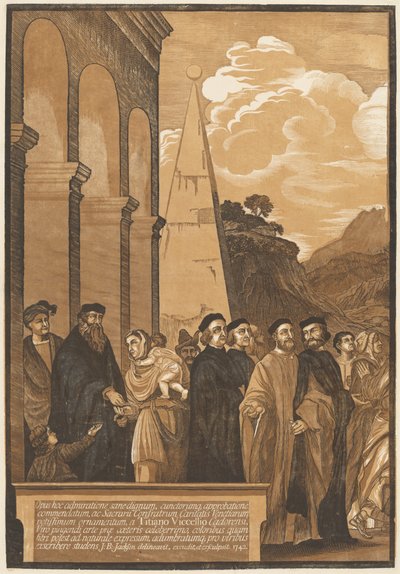 Prezentacja Matki Boskiej w Świątyni (lewy panel) autorstwa after Titian John Baptist Jackson