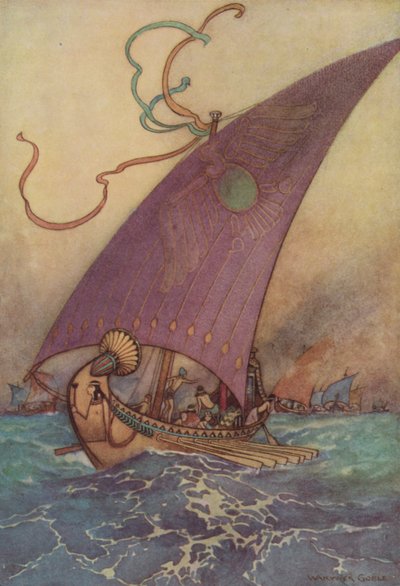 Geoffrey Chaucer, legenda dobrych kobiet autorstwa after Warwick Goble