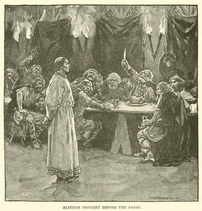 Alphege sprowadzony przed Duńczyków autorstwa after William Henry Margetson