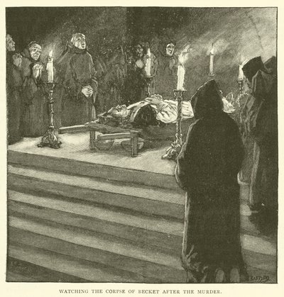 Oglądanie zwłok Becketa po morderstwie autorstwa after William Henry Margetson