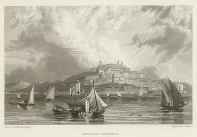 Cagliari, Sardynia autorstwa William after Westall