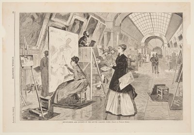 "Sztuka - Studenci i Kopiści w Galerii Louvre, Paryż" autorstwa Winslow Homer