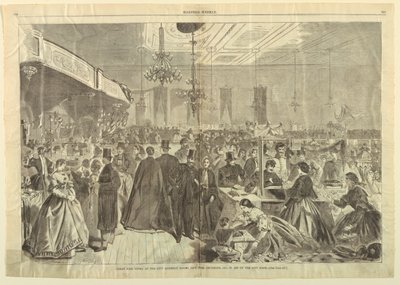 Wielki Jarmark Wydawany w City Assembly Rooms, Nowy Jork, grudzień 1861, w Aid of City Poor, z Harper