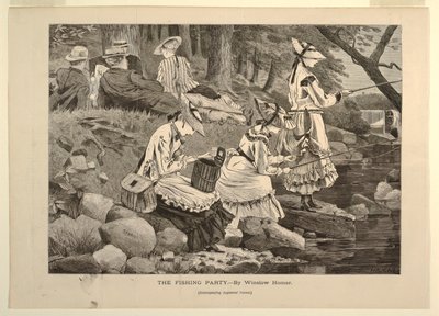 The Fishing Party, z „Journal of Literature, Science and Art” Appletona, 2 października 1869, dodatek autorstwa Winslow Homer