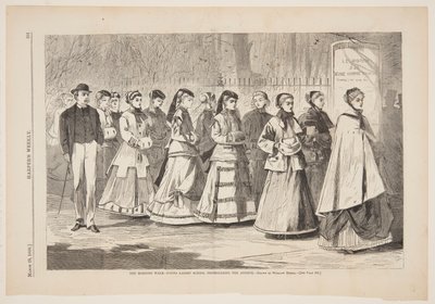 Poranny Spacer – Szkoła Młodych Kobiet Promenada Alei autorstwa Winslow Homer