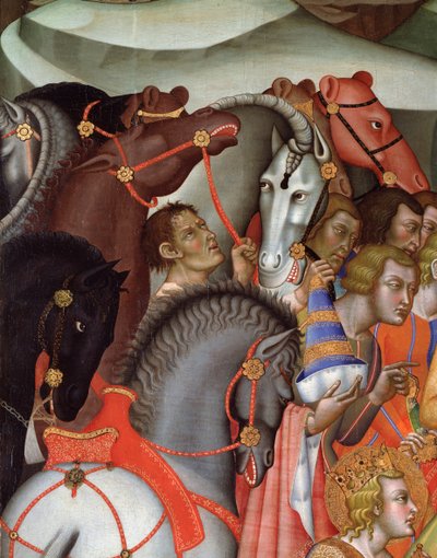 Pokłon Trzech Króli, detal (Malarstwo autorstwa also Manfredi de Battilori Bartolo di Fredi