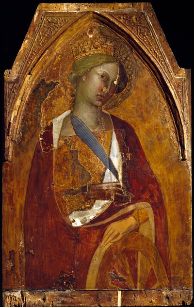 Święta Katarzyna Aleksandryjska Obraz Bartolo di Fredi (ok. 1330-1410) 1390 Wymiary 83x52,5 cm Asyż, Muzeum Skarbu Bazyliki San Francesco. Kolegium Perkinsa autorstwa also Manfredi de Battilori Bartolo di Fredi