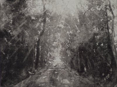 Alleluja II, 2017, akwaforta i akwatinta na papierze autorstwa angus hampel