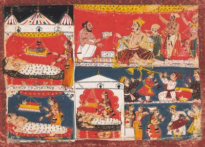 Ayodhya świętuje narodziny Ramy i jego braci autorstwa anonymous 