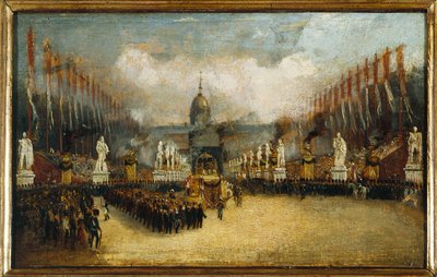Francuski: Przybycie prochów Napoleona na esplanadę des Invalides, 15 grudnia 1840 r. autorstwa anonymous 