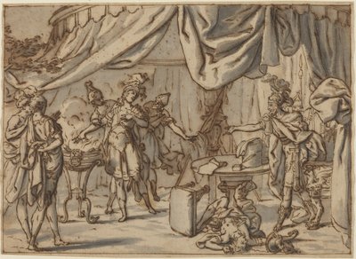 Mucius Scaevola autorstwa attributed to Bernardo Castello