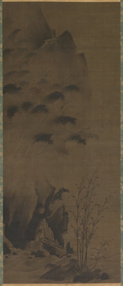 Bambus w deszczu autorstwa attributed to Genga