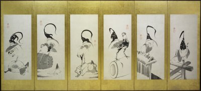 Koguty i Kury autorstwa attributed to Itō Jakuchū