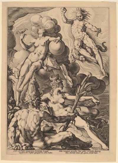 Cztery Żywioły autorstwa attributed to Jacob Matham, after Hendrick Goltzius