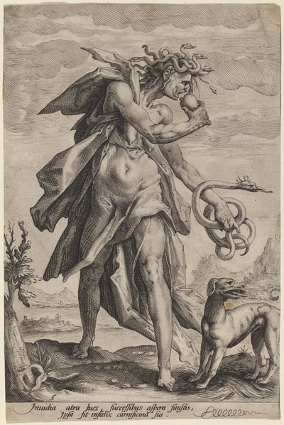 Zazdrość autorstwa attributed to Jacob Matham, after Hendrik Goltzius